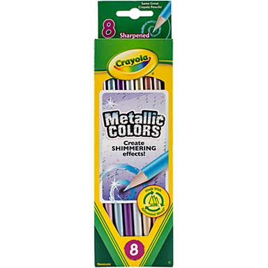 SO: Crayola Metallic Colored Pencils - Long (8pk)