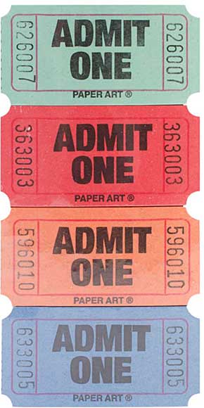 SO: Paper Craft - Admit One Tickets (2000 tickets per roll)
