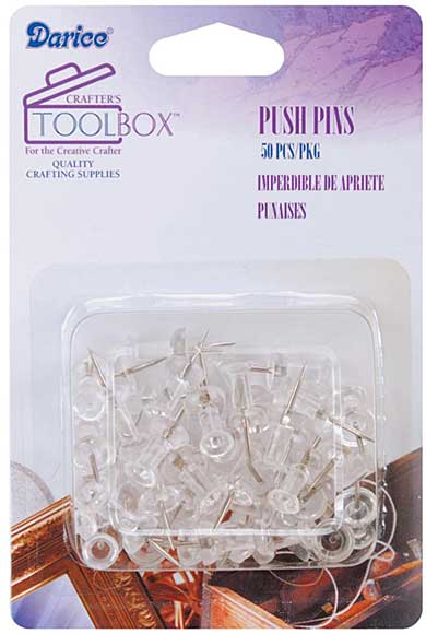 SO: Push Pins Plastic 50pk - Clear