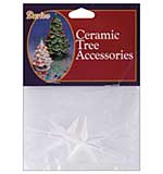 SO: Ceramic Christmas Tree Stars 2.75X1.875 2pk - Iridescent