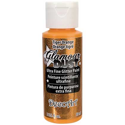 SO: Glamour Dust Glitter Paint 2oz - Tiger Orange