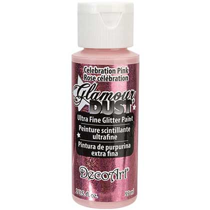 SO: Glamour Dust Glitter Paint 2oz - Celebration Pink