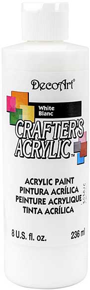 DecoArt Crafter\'s Acrylic Paint - White (8oz, All-Purpose)