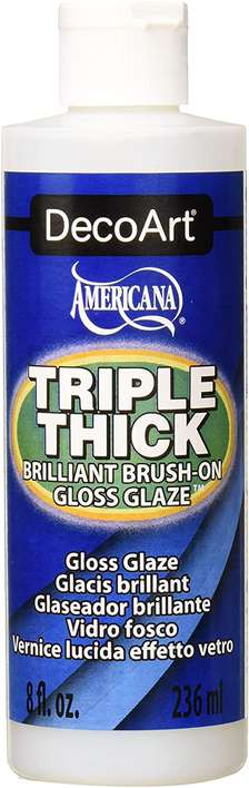 DecoArt Americana - Triple Thick Brilliant Brush-on Gloss Glaze (8oz Bottle)