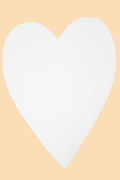 SO: Decopatch Shapes - White Heart Full - Classic Shape