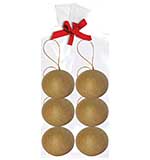 SO: Decopatch Shapes - Christmas - Set Of 6 Balls With Gold String