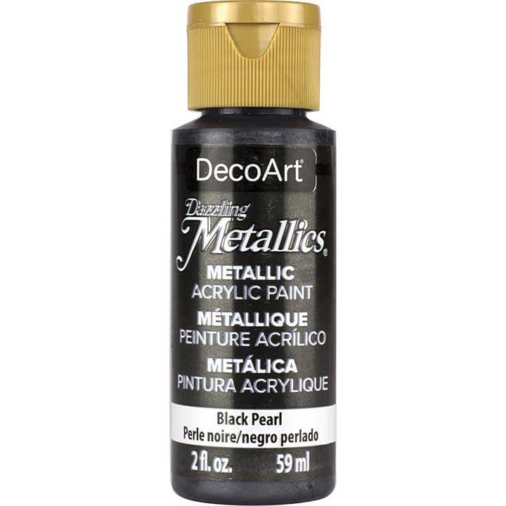 SO: DecoArt Dazzling Metallics Acrylic Paint - Black Pearl