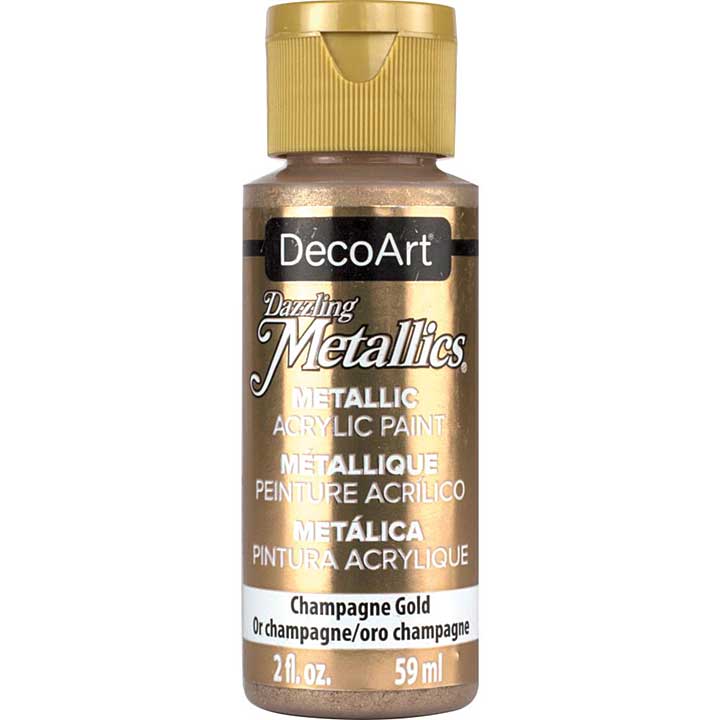 DecoArt Dazzling Metallics Acrylic Paint - Champagne Gold