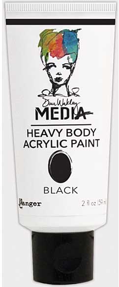 SO: Dina Wakley Media Heavy Body 2oz Acrylic Paints - Black
