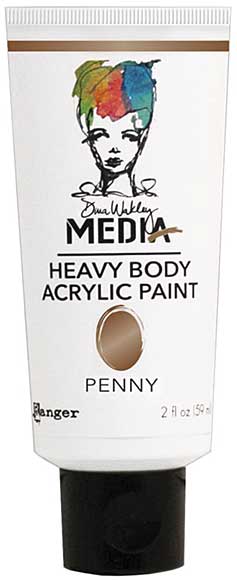 SO: Dina Wakley Media Heavy Body 2oz Metallic Acrylic Paints - Penny