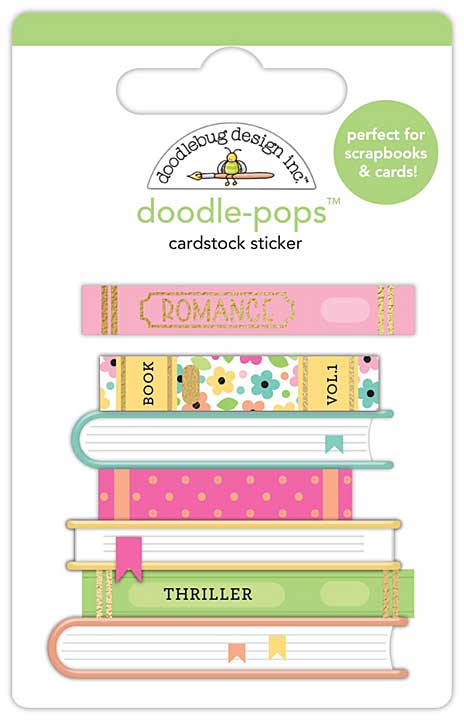 Doodlebug Doodle-Pops 3D Stickers - Book Club, Hello Again