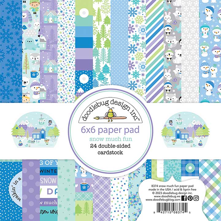 Doodlebug Design Snow Much Fun 6x6 Inch Paper Pad (8374)