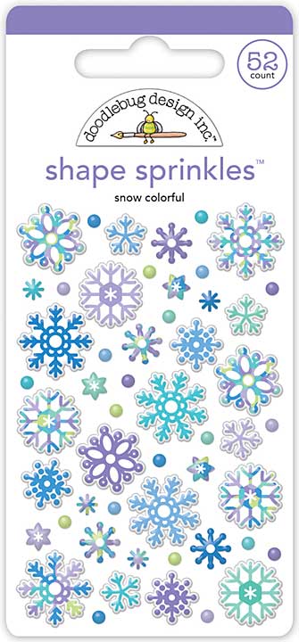Doodlebug Design Snow Colorful Shape Sprinkles (8347)