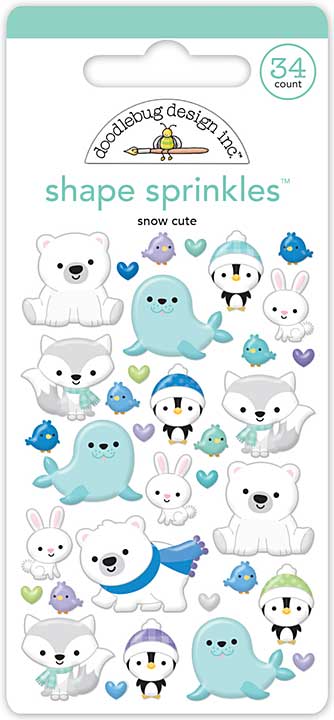 Doodlebug Design Snow Cute Shape Sprinkles (8345)