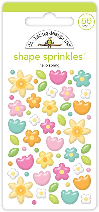 Doodlebug Design Hello Spring Shape Sprinkles (8429)
