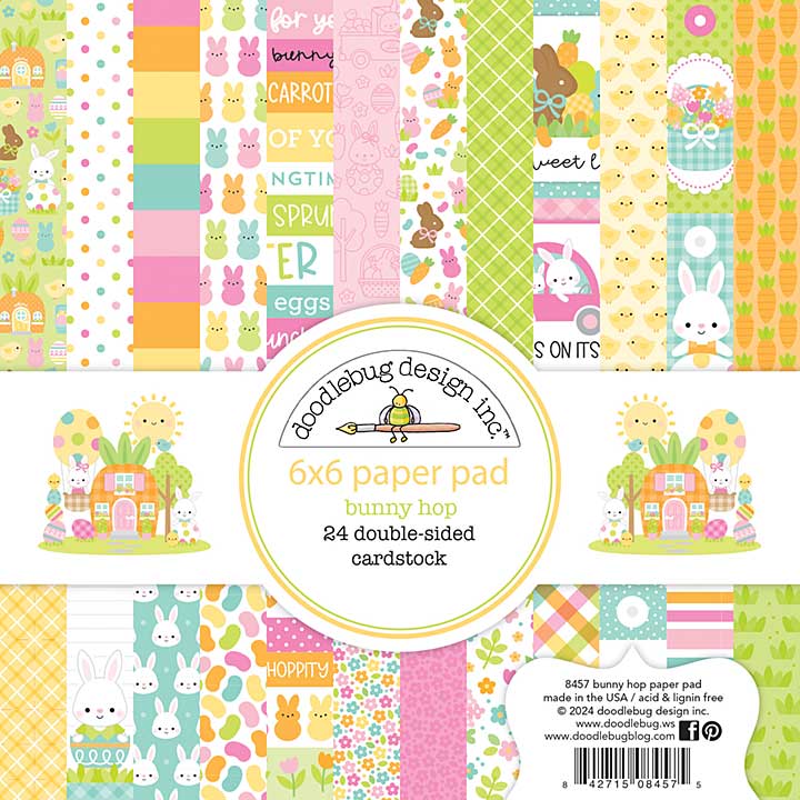 Doodlebug Design Bunny Hop 6x6 Inch Paper Pad (8457)