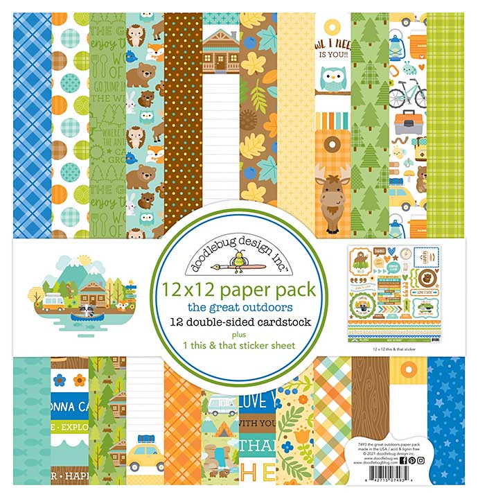 SO: Doodlebug Design Great Ooutdoors 12x2 Inch Paper Pack (7493)