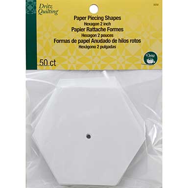 SO: Dritz Quilting Paper Piecing Hexagon - 2 50pk