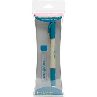 SO: Fons and Porter Mechanical Fabric Pencil Set and Refills - White