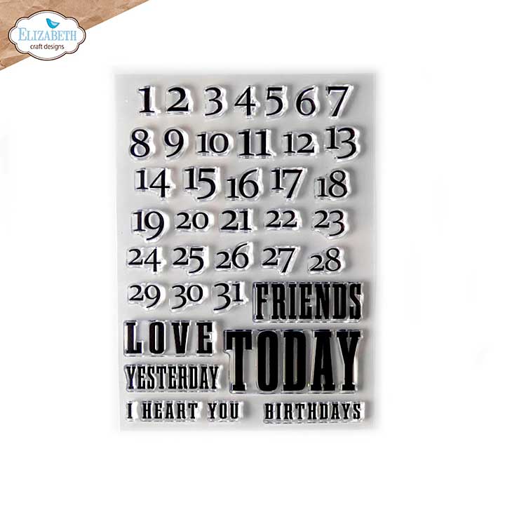 Elizabeth Craft Designs - Calendar Numbers (Cozy Days Stamp Set)