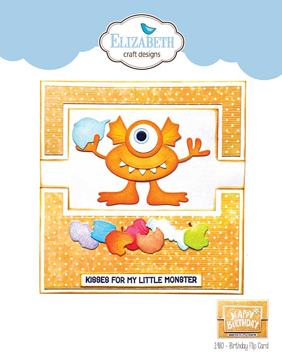 SO: Elizabeth Craft Designs - Birthday Flip Card - Die Set (Joset Monster Party)