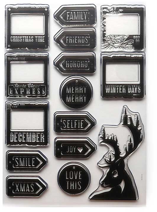 Elizabeth Craft Designs - Winter Days Stamp Set (Christmas Lives Here)