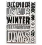 Elizabeth Craft Designs - December Details Stamp Set (Christmas Lives Here)