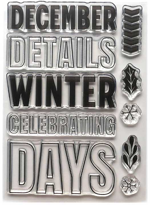Elizabeth Craft Designs - December Details Stamp Set (Christmas Lives Here)