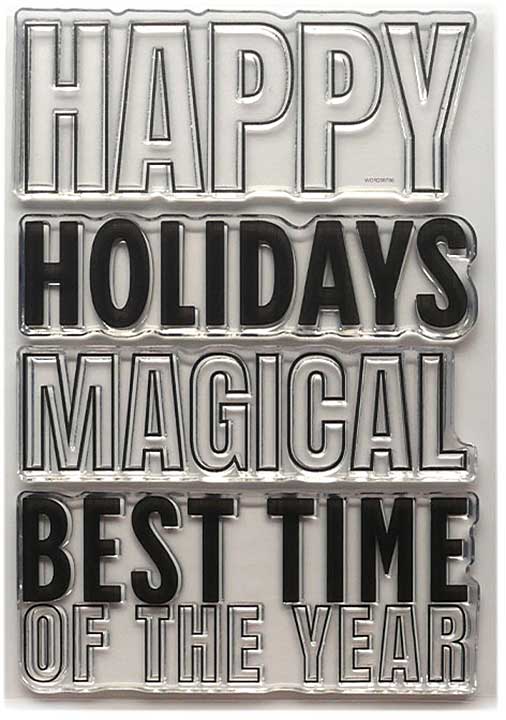 Elizabeth Craft Designs - Happy Holidays Stamp Set (Christmas Lives Here)