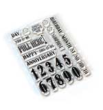 SO: Elizabeth Craft Designs - Pieces of Life 1 - Numbers & More (Stamp Set)