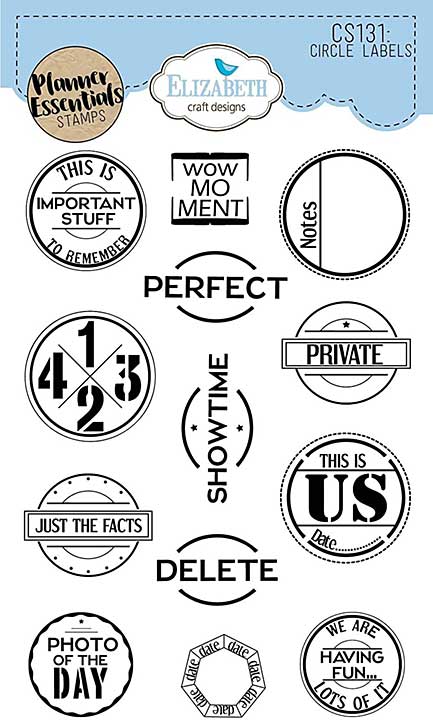 SO: Elizabeth Craft Designs - Circle Labels (Stamp Set)