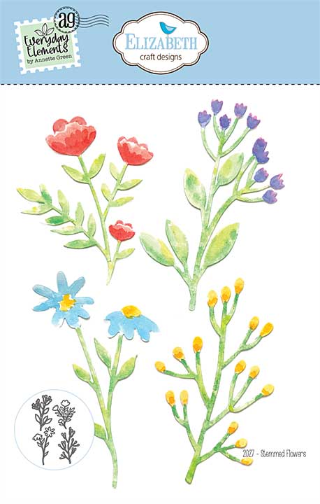 SO: Elizabeth Craft Designs - Stemmed Flowers Die Set (Everythings Blooming by Annette)