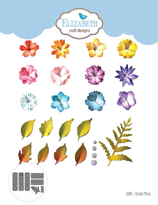 Elizabeth Craft Designs - Florals Mini\'s Cutting Dies (Flowers With Love)