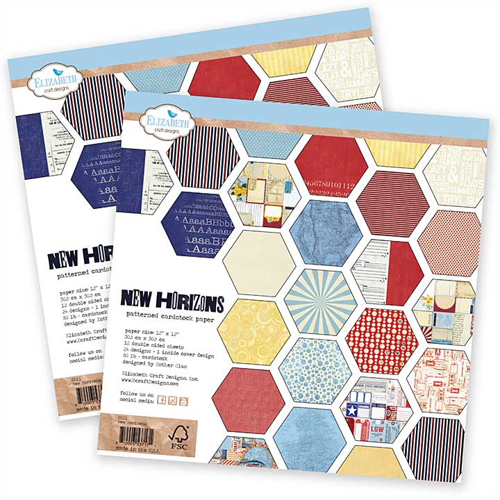 Elizabeth Craft - New Horizons Double Pack (2 x 12x12 Paper Pads)