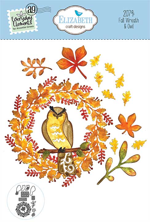 SO: Elizabeth Craft Designs - Fall Wreath & Owl Cutting Dies (Splendid Season)