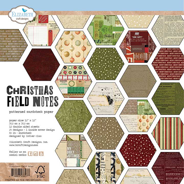 Elizabeth Craft Designs - Christmas Field Notes Paper Pad 2023 December Day by Day