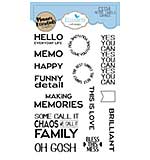 Elizabeth Craft Designs - Retro Labels Sayings Stamp Set