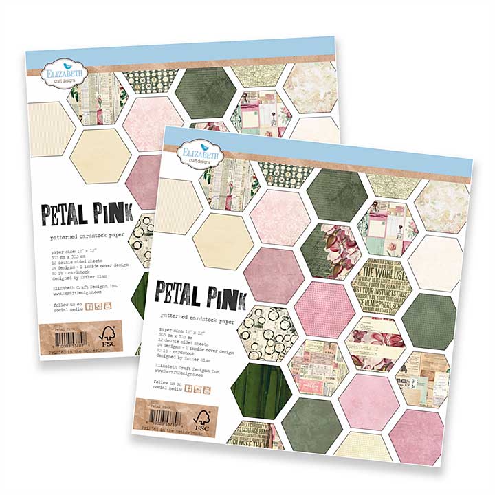 Elizabeth Craft Designs - 2 x Petal Pink Paper Pad (12x12) (Weekend Escape)