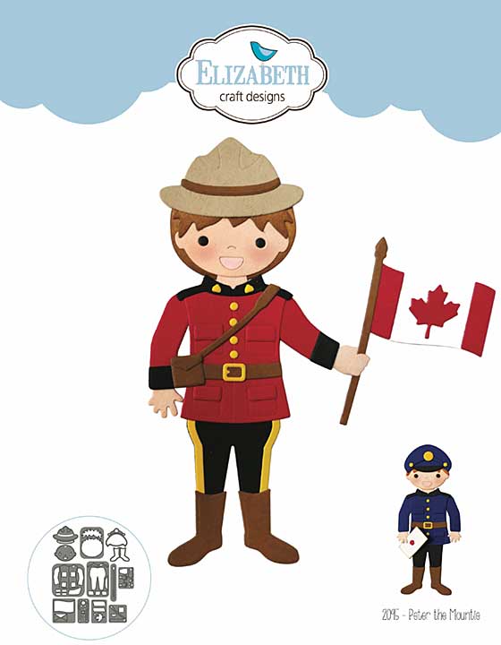 Elizabeth Craft Designs - Peter the Mountie Cutting Dies (The Great Outdoors)