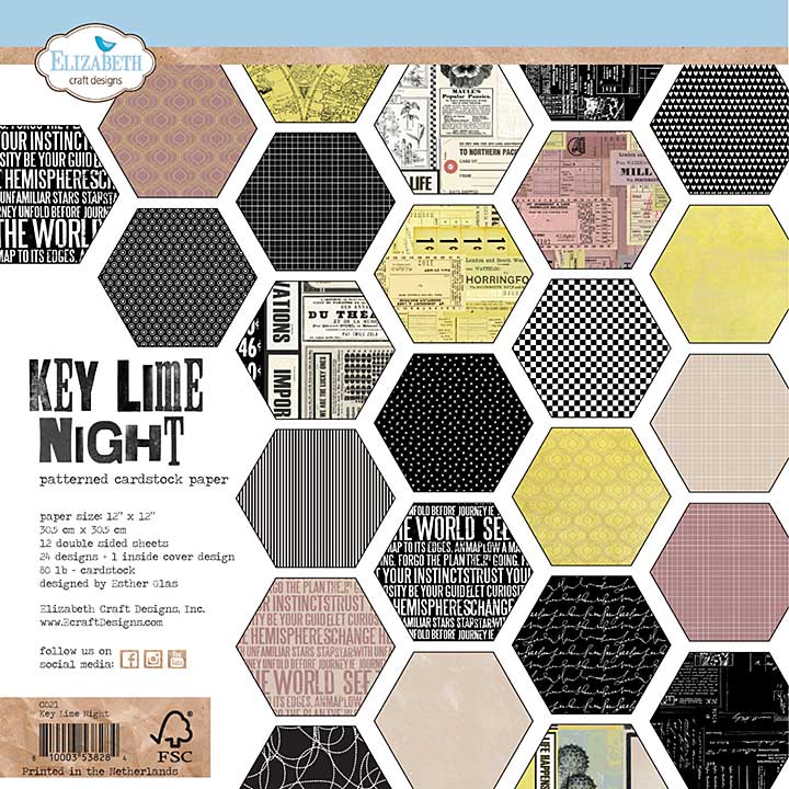Elizabeth Craft Designs - Key Lime Night Paper Pad (From the Past)