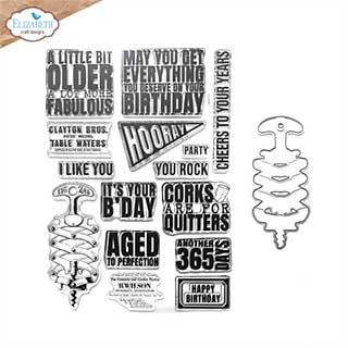 Elizabeth Craft Designs - Celebrations Stamp and Die set Cutting Dies (From the Past)