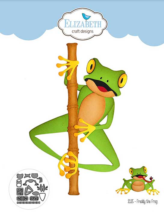 Elizabeth Craft Designs - Freddy the Frog Cutting Dies (Jungle Party)