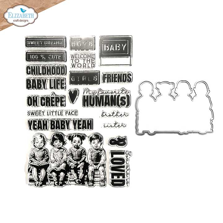 Elizabeth Craft Designs - Favourite Humans Stamp and Die set Stamp & Die Set (Favorite humans)