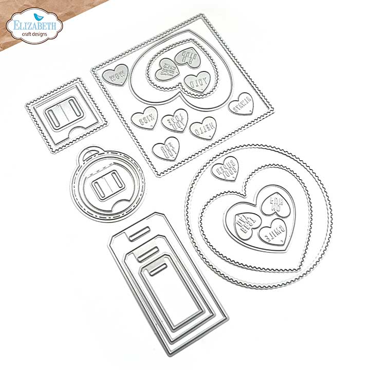 Elizabeth Craft Designs - Pocket Page Fillers #2 - Full Size Postage Stamps Cutting Dies (Favourite Humans)