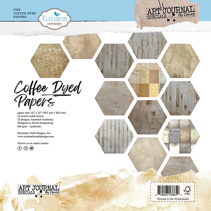 Elizabeth Craft Designs - Coffee Dyed Paper Pad (Remember Moments)