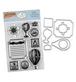 Elizabeth Craft Designs - Around The World Stamp and Die Set (Remember Moments)