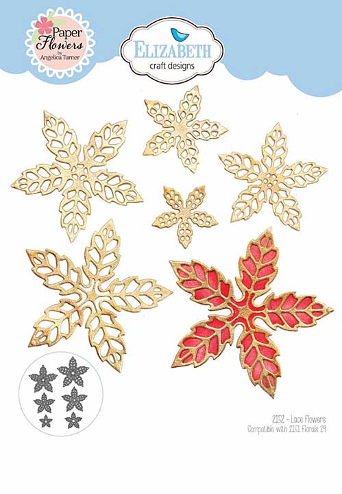 Elizabeth Craft Designs - Lace Flowers Cutting Dies (Joyous Christmas)