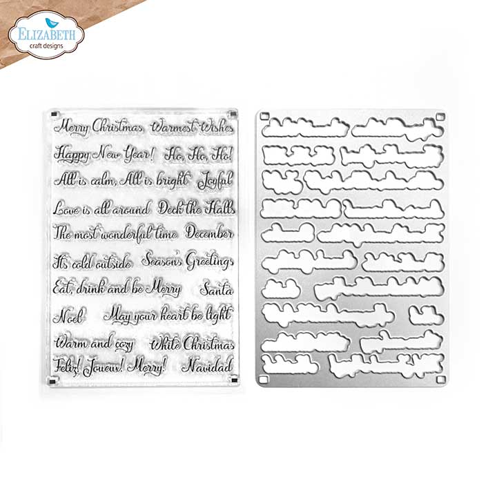 Elizabeth Craft Designs - Christmas Phrases Stamp and Die Set Stamp & Die Set (December Romance)