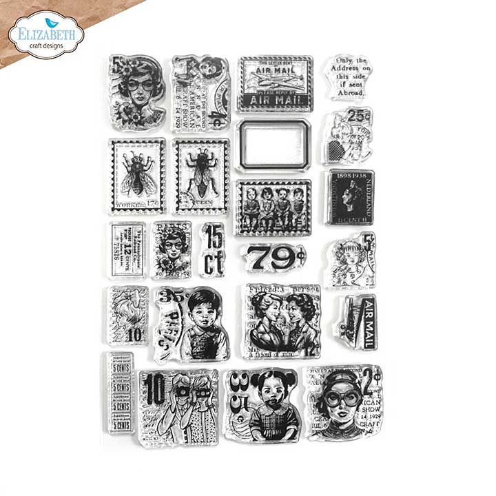 Elizabeth Craft Clear Stamps - Postage 1 (La Dolce Vita)