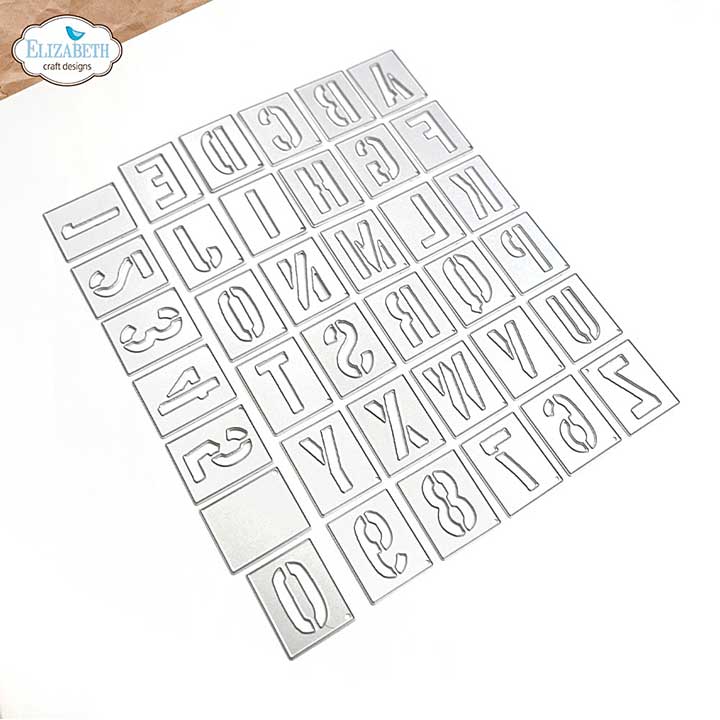 Elizabeth Craft Metal Die - Stencil Alphabet (La Dolce Vita)